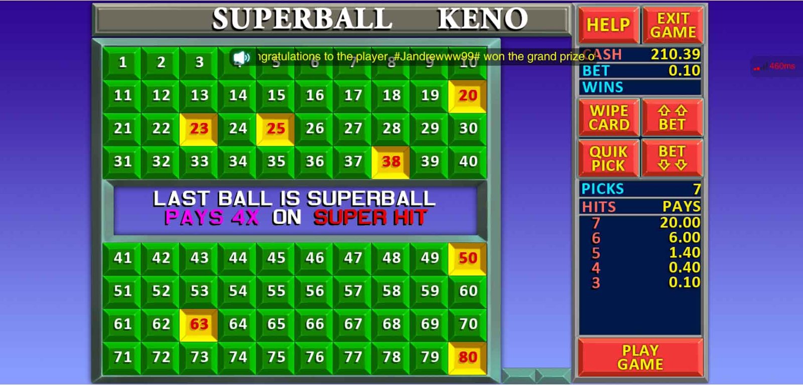 Superball Keno 3